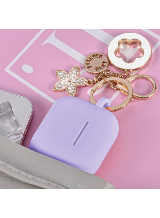 جراب لسماعات أبل إيربودز 4 - جرابات إيربودز 4 لعام 2024، غطاء سيليكون مضاد للسقوط للنساء، جرابات شحن لاسلكية لسماعات إيربودز 4، سلسلة مفاتيح لامعة للبنات لسماعات إيربودز آيبودز من الجيل الرابع - Image 2